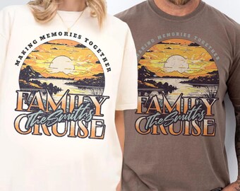 Custom Family Cruise Shirts, Matching Family Cruise 2026 Tshirts, Adult Kids Family Cruise T-shirt Making Memories Tees Family Travel Tops
