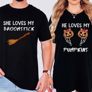 Halloween Couple Shirt, Matching Halloween Couple Shirts, Funny Halloween Gift Funny Couple Gifts Trick or Treat Couple Shirt Halloween tees