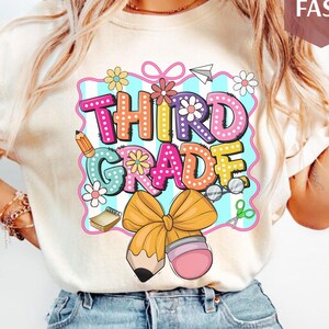 Third Grade Teacher Shirt, First Day of school T-Shirt Gift for Teacher Teaching Tee, 3rd Grade Retro Teacher shirt 1st day Teacher Team