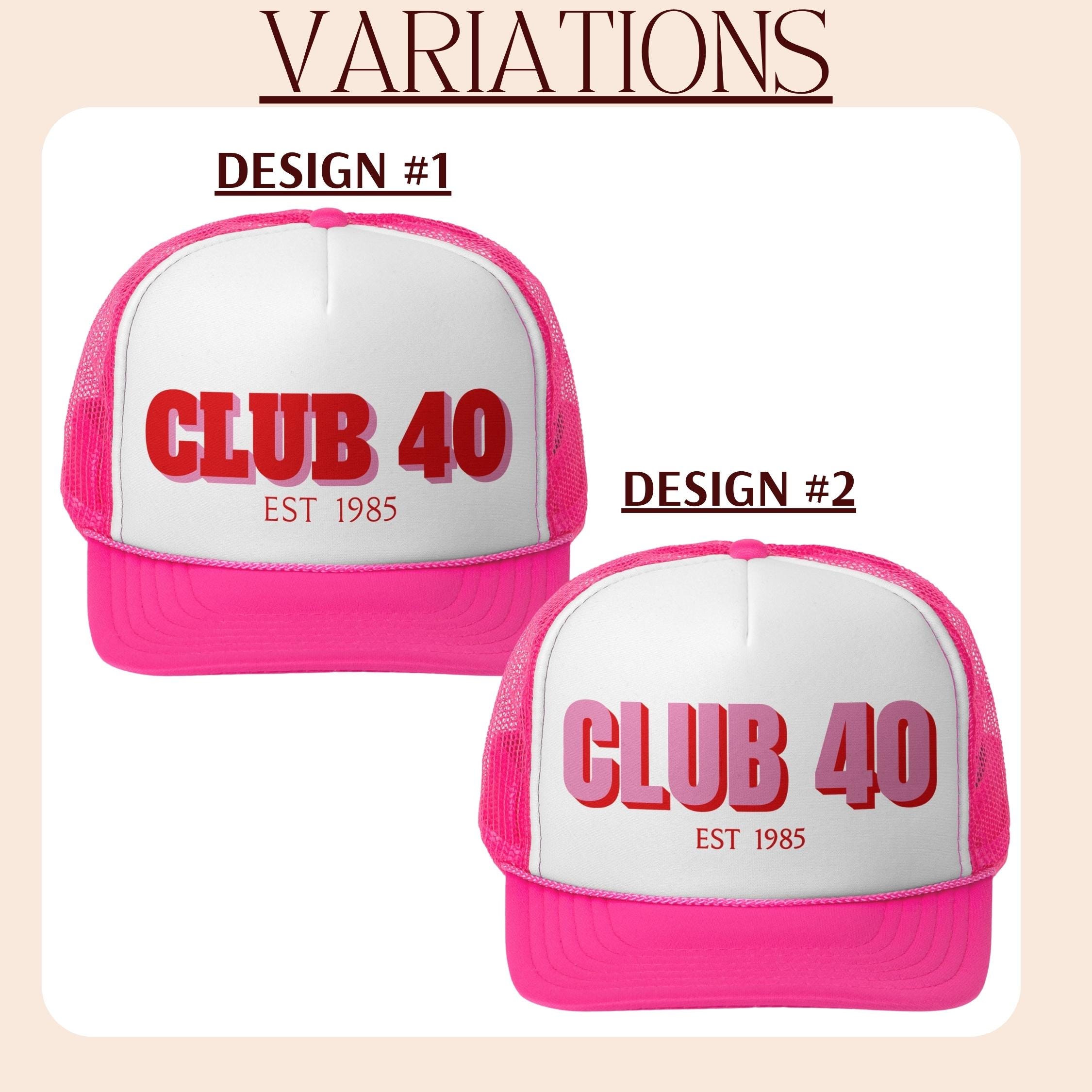 Custom 40th Birthday Trucker Hat, 40s Birthday Matching Party Cap, in ...