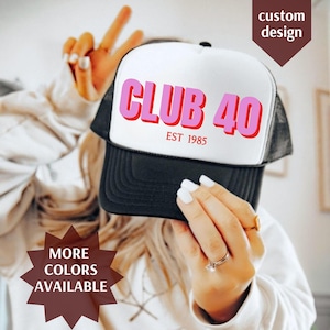 40th Birthday Monochromatic Trucker hat, 40s Birthday Matching Party Cap, In My Forties Era, Fortieth Birthday Gift Hat, Beach Birthday Hat