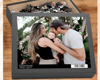 Custom Puzzle Photo Puzzle Personalized Jigsaw Puzzles Gifts for Family - Perfect Christmas Gifts for her 300, 500, 1000 Pieces Puzzle