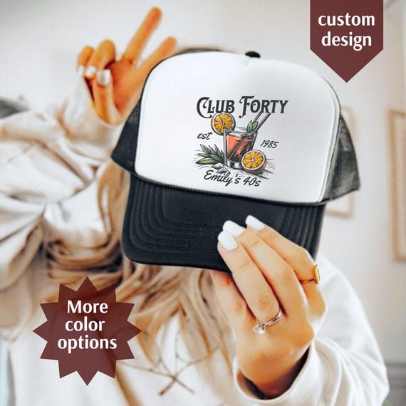 Custom 40th Birthday Trucker Hat, 40 Birthday Party Girls Trip Cap, Personalized 40th Birthday Gift, Est 1986 Cap, 40th birthday favors