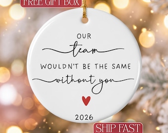 Employee Christmas Ornament Gift, Retirement gift for woman coworker Personalized Teacher appreciation  Custom Work Bestie Ornament coworker