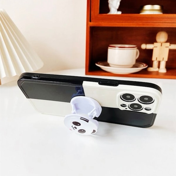 Panda Pattern Phone Grip | Stand-Out | Expanding | Phone Holder | Phone Sockets | Phone Stand | Cute Accessory for the back of your phone