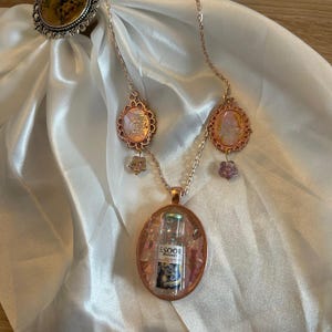 Mini Bottle Fairy Necklace Magic Bottle Necklace Shell Glitter
