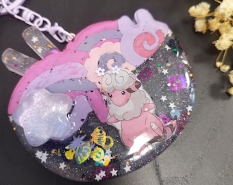 Flaaffy Resin Shaker Keychain Poke Shaker Charm