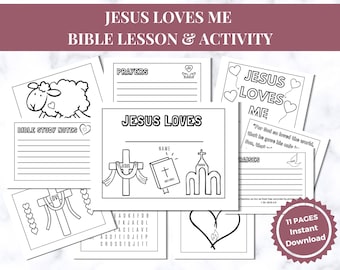 Étude de la Bible pour enfant, leçon d'étude de la Bible pour les enfants, école à la maison imprimable, activité chrétienne de l'école du dimanche, téléchargement numérique, feuille de travail religieux