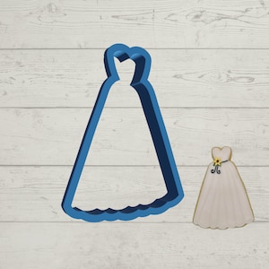 Wedding Dress Cookie Cutter | 2&quot;-6&quot; Sizes Available