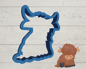 Highland Cow Cookie Cutter | 2"-6" Sizes Available