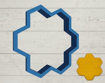 Bee Honeycomb Cookie Cutter | 2"-6" Sizes Available