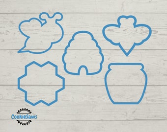Honey Bee Cookie Cutter Set | 2"-6" Sizes Available