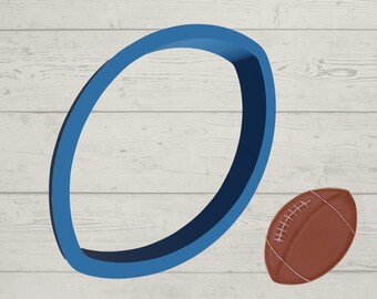 Football Shaped Cookie Cutter | 2"-6" Sizes Available