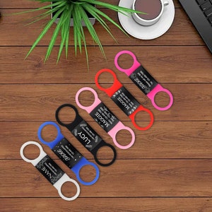 Custom Pet Tag, Personalized Dog Name Tag, Silent Dog Tag, Slide on Pet Collar Tag, Silicone Dog ID Tag, Engraved Steel Cat Puppy Name Tag
