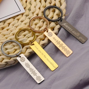 Custom Music Keychain, Your Song, Uniquely Yours, Personalized Scannable Music Keychain, Gift Ideas for Anyone/Any Occasion