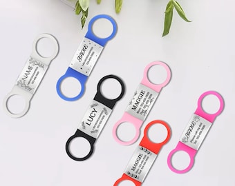 Custom Slide-On Pet ID Tag – Personalized Silent Dog Tag