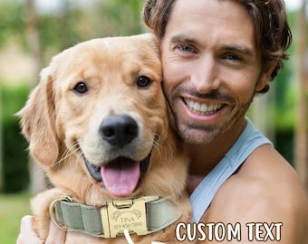 Collare per cani in velluto personalizzato: ID per animali domestici inciso personalizzato