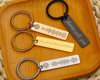 Personalized Scannable Music Keychain, Custom Song Code