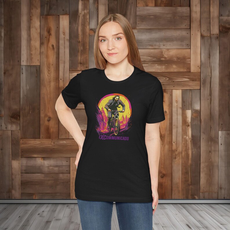 John Wick eXCommunicado MTB Shirt, Unisex Airlume Cotton Cycling Tee image 7
