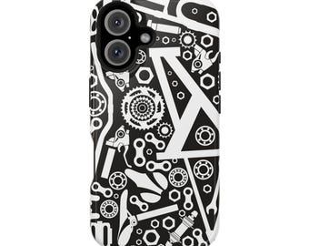 Bicycle Parts Pattern Impact-Resistant Case | Bicycle Chain Sprocket Design