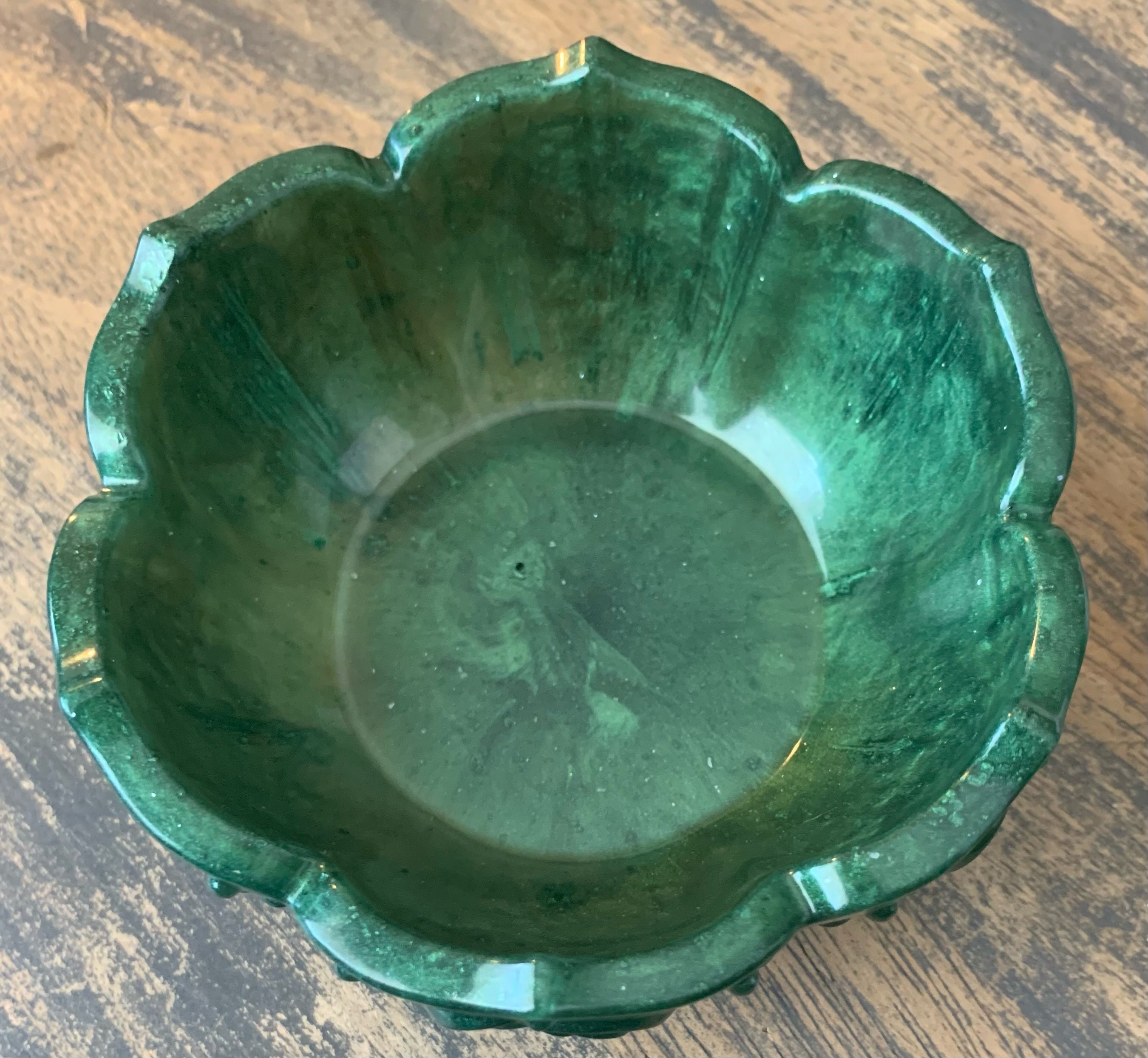 Green Bowl Decorative Bowl Holiday Decor Resin Bowl Entryway Decor Home