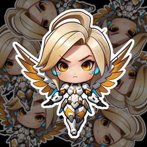 Overwatch Mercy Chibi Sticker