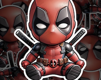 Merc with a Mouth Deadpool Sticker - Fun Comic Decal