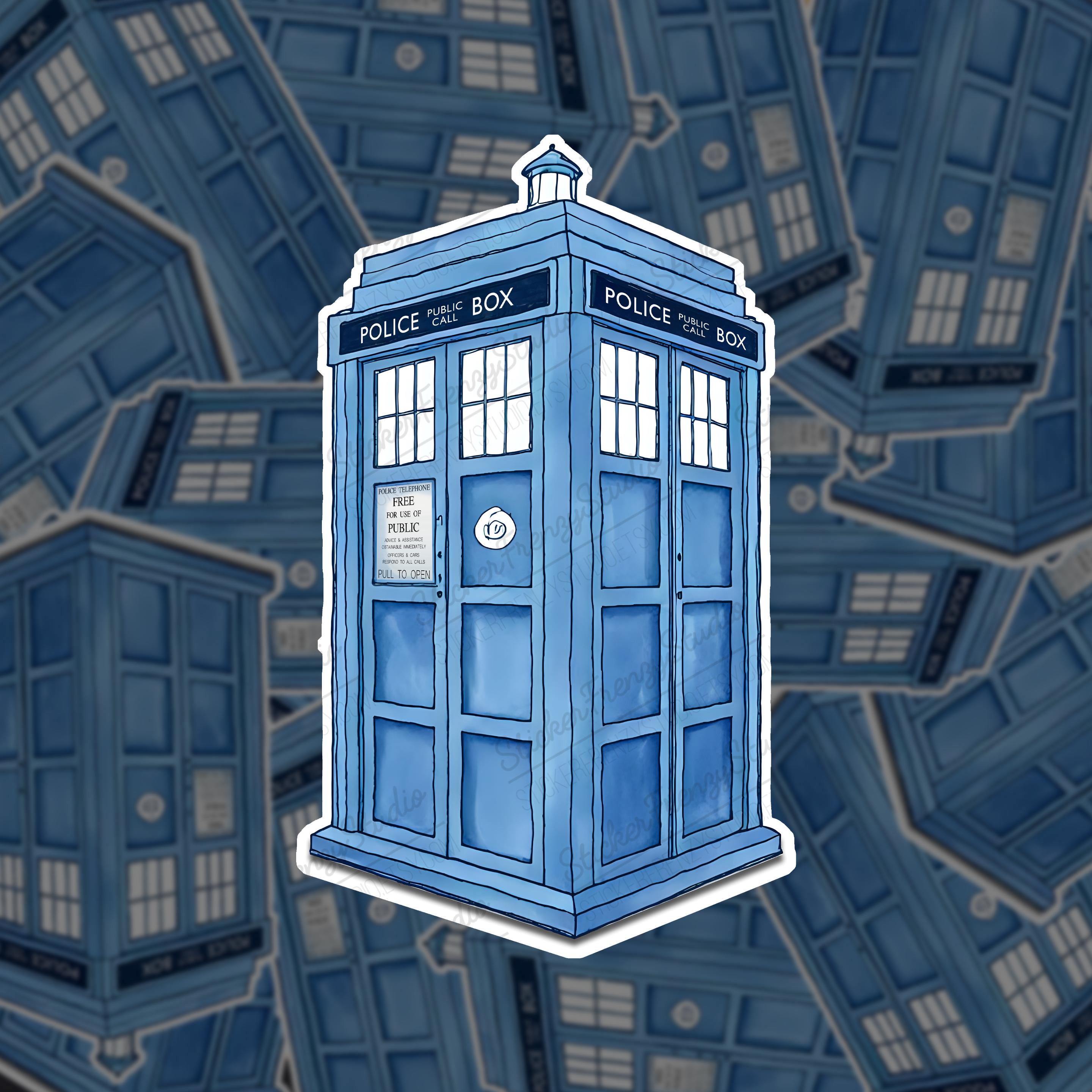 Tardis Doras Decal Dr Who Door Mural, Tardis Door Wrap, Peel And