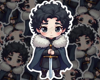 Jon Snow Sticker – King in the North Decal, Laptop Art (Indoor Use)