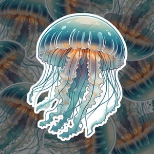 Mesmerizing Medusa: Ethereal Jellyfish Sticker