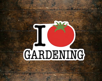Gardener Sticker: Tomato Design - Die Cut Vinyl Decal