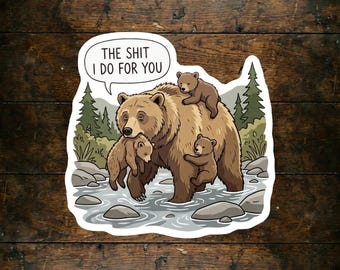 Sassy Mama Bear Sticker - Funny Mom Life Vinyl Decal