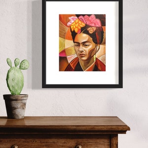 Frida Kahlo Home Decor Contemporary Art Print Portrait Mexican Home Decor Modern Art Print Giclee by Artist J.D. Estrada aka John Zender image 4