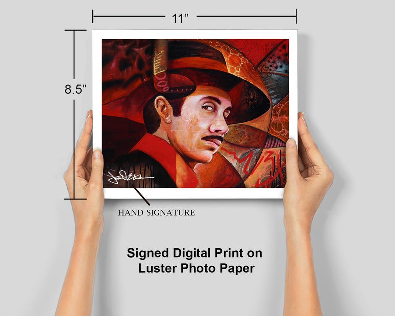 Chicano Mexican Art Print Abstract Portrait Pachuco Home Office Decor Zoot Suit Culture Poster East LA Vatos Locos image 6