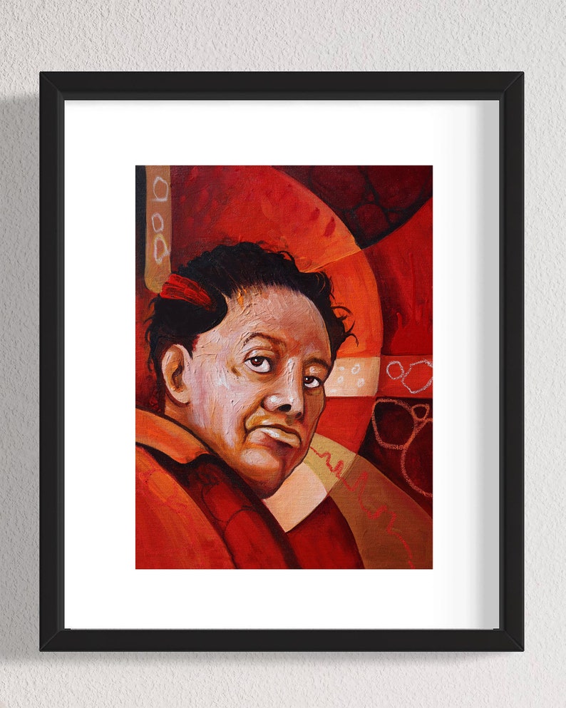 Diego Rivera Home Decor Contemporary Art Print Portrait Mexican Muralist Abstract Portrait Diego Giclee By Juan D Estrada aka John Zender image 1