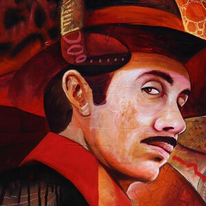 Chicano Mexican Art Print Abstract Portrait Pachuco Home Office Decor Zoot Suit Culture Poster East LA Vatos Locos image 8