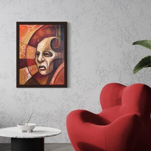 Contemporary Fine Art Original Oil Painting On Canvas Abstract Portrait Modern Art Spiritual Abstract Time Stagnant Painting Wall Art image 4
