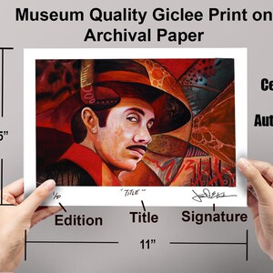 Chicano Mexican Art Print Abstract Portrait Pachuco Home Office Decor Zoot Suit Culture Poster East LA Vatos Locos image 5