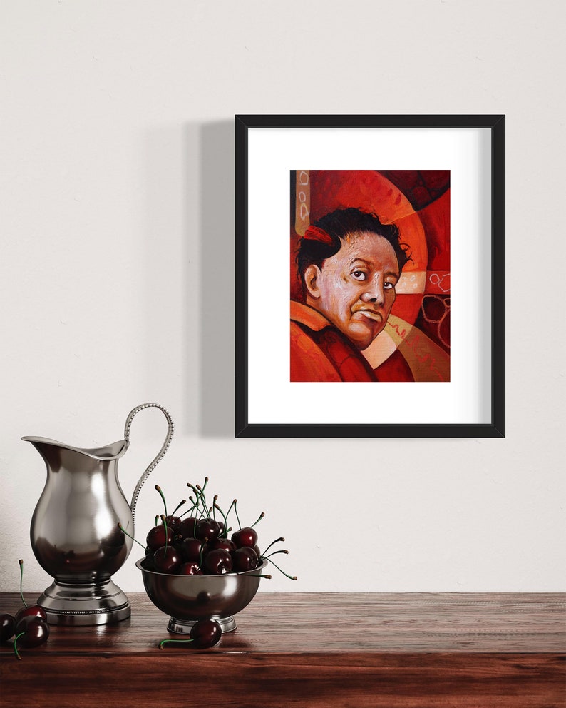 Diego Rivera Home Decor Contemporary Art Print Portrait Mexican Muralist Abstract Portrait Diego Giclee By Juan D Estrada aka John Zender image 4