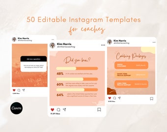 Coaching Instagram Template for Canva Editable Templates Instagram Post Template Instagram Story Instagram Templates for Coaches Canva