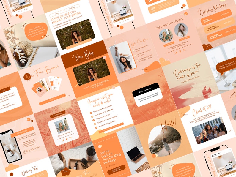 Coaching Instagram Template for Canva Editable Templates - Etsy
