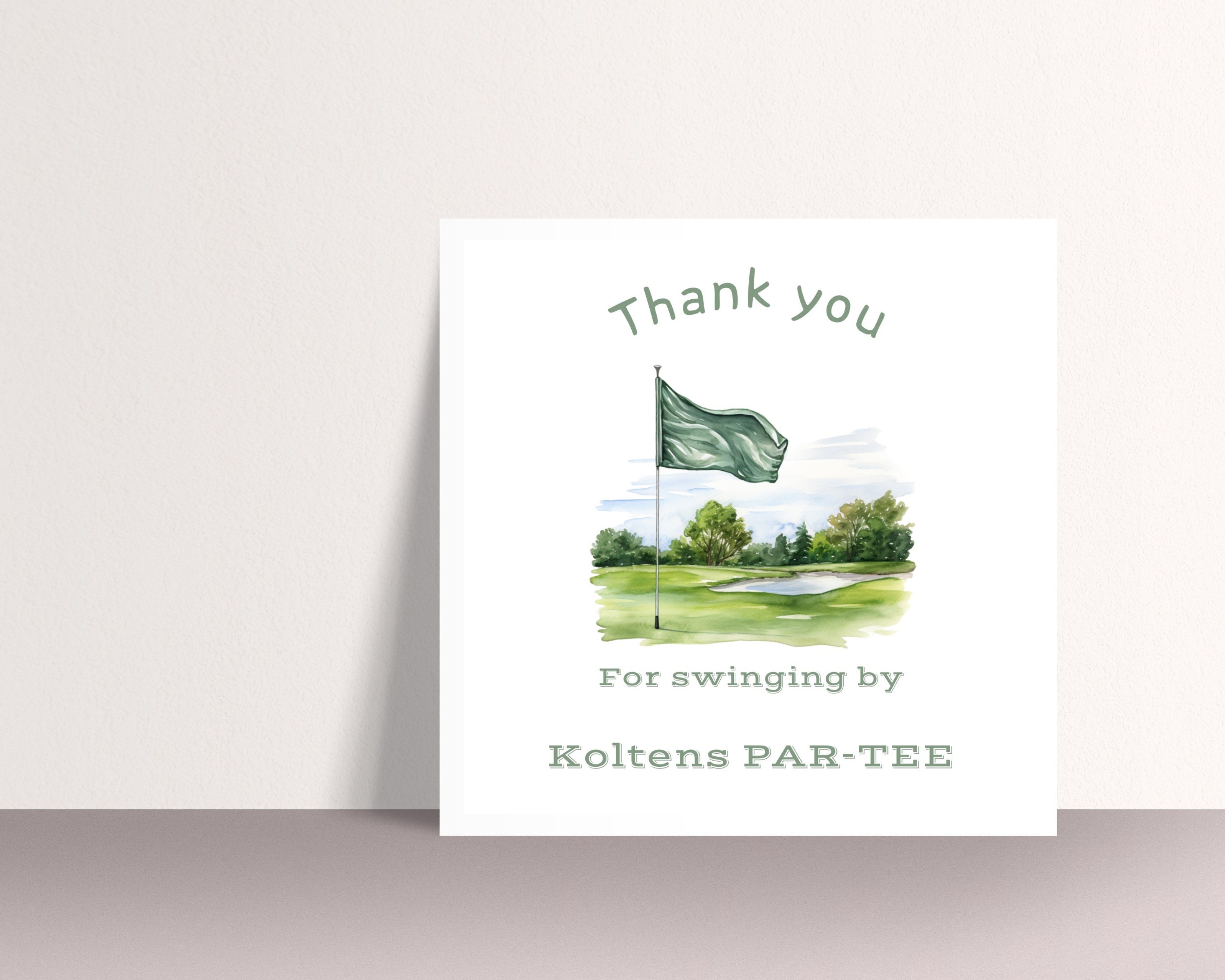 Golf Theme Editable Sticker Template 2x2 Inch - Etsy