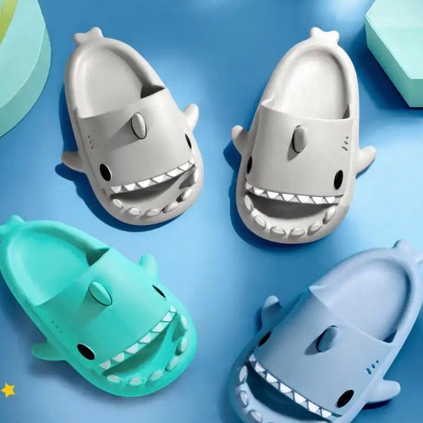 mens shark slippers