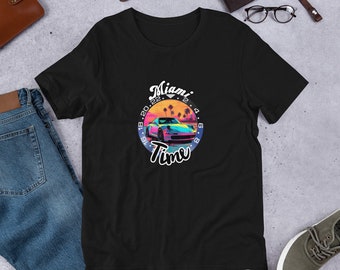 Miami Luxury Time, supercoche, camiseta de diseño de reloj de lujo