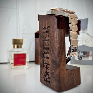 Luxury Watch Stand 100% hand-made in the USA, customized to compliment your Specific luxury watch models