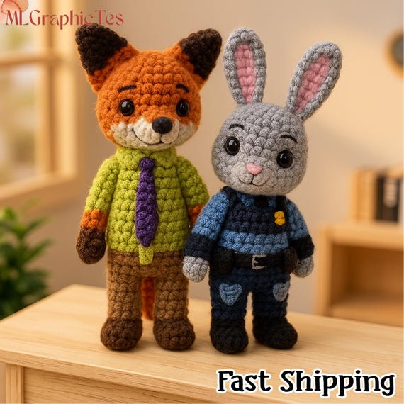 ジュディとニックのかぎ針編み人形、ズートピア2のかぎ針編み人形