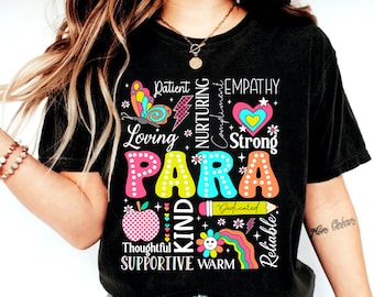 Para Png, Back To School Png, Paraprofessional Sublimation Png, First Day of School Png, End of Year Gift, Appreciation Gift for Para