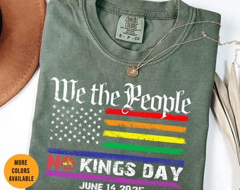 No Kings in America Shirt Anti-Trump,Protest Shirt Democracy Tee Protest Gift for Anti-MAGA Patriotic Tee We The People No Kings Day June 14