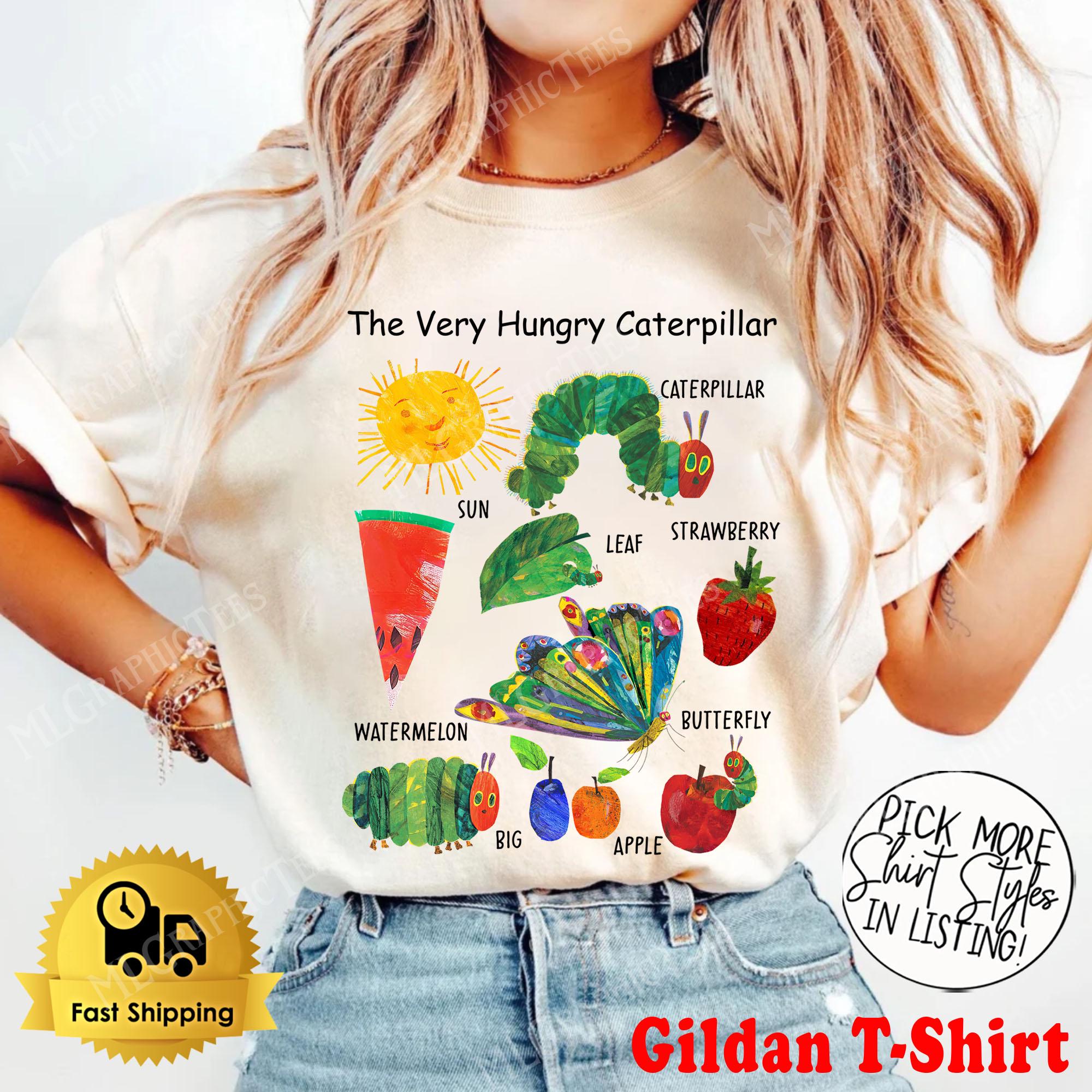 Very Hungry Caterpillar Shirt, Bookish Shirt, Book Lover Gift, Children's  Book Tee, Reading Shirt, Teacher Gift, Back to School Shirt - Etsy