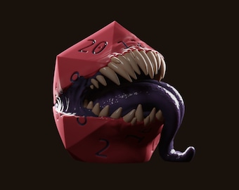 Mimic D20-tärningar STL